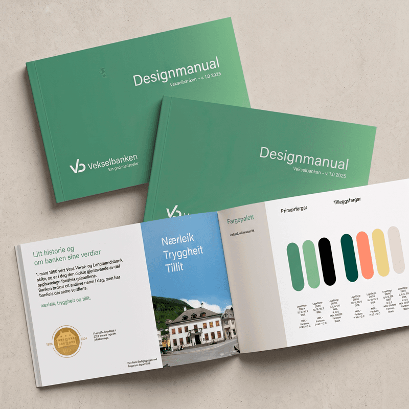 Visuell identitet, profilmanual, emballasje og trykksaker